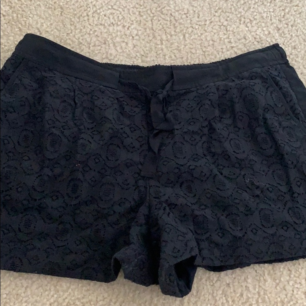 Black lace shorts